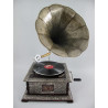 Grammophon GRAVUUR Messing viereckig