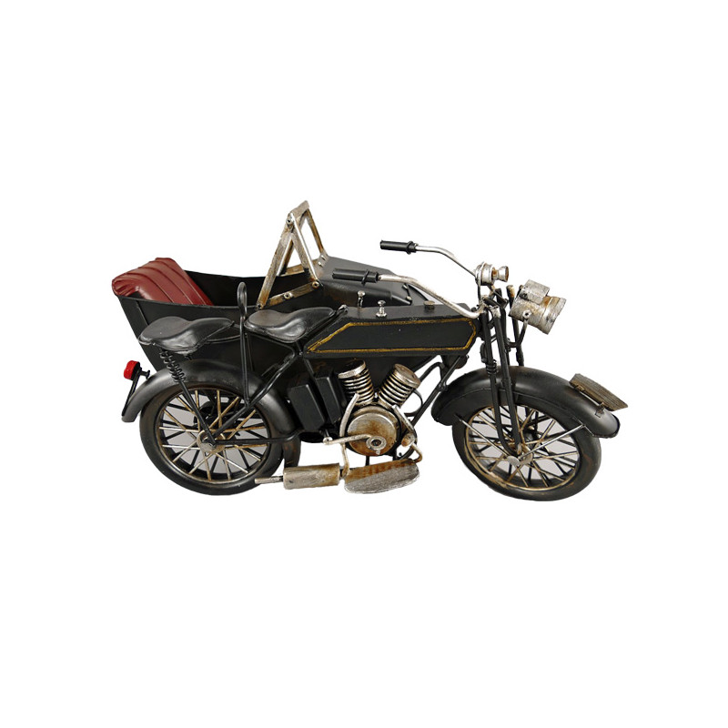 Motorrad mit Beiwagen Blechmodell 32 cm