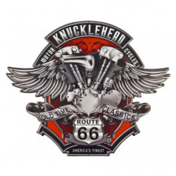 Blechschild Old Time Classics Knucklehead Route 66