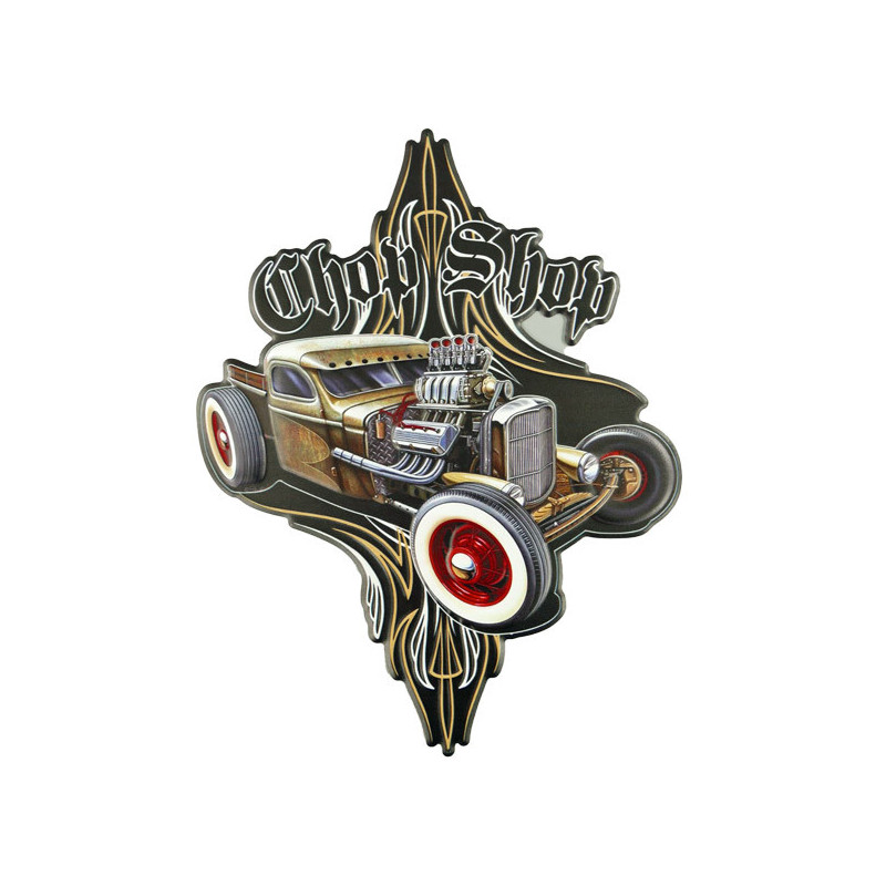Blechschild Hot Rod Chop Shop Blechschild Hot Rod Chop Shop