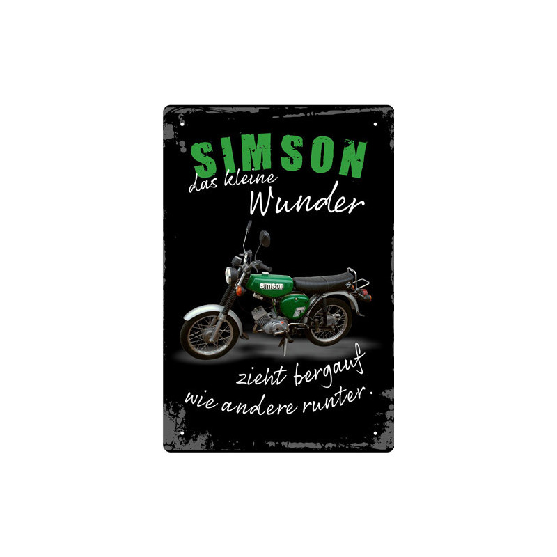Blechschild Simson das kleine Wunder Blechschild Simson das kleine Wunder