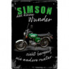 Blechschild Simson das kleine Wunder