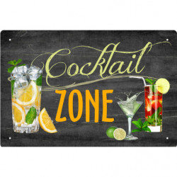 Blechschild Cocktail-Zone