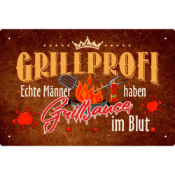 Blechschild Grillprofi -...