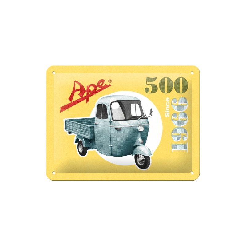 Ape 500 Blechschild Since 1966 - Nostalgic-Art-01