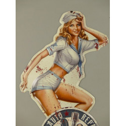 Blechschild Pin Up Girl Garage