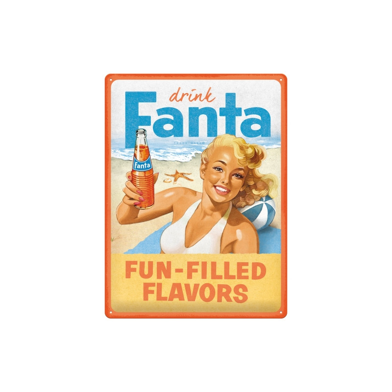 Fanta Beach Girl Blechschild - Nostalgic-Art Fanta Beach Girl Blechschild - Nostalgic-Art