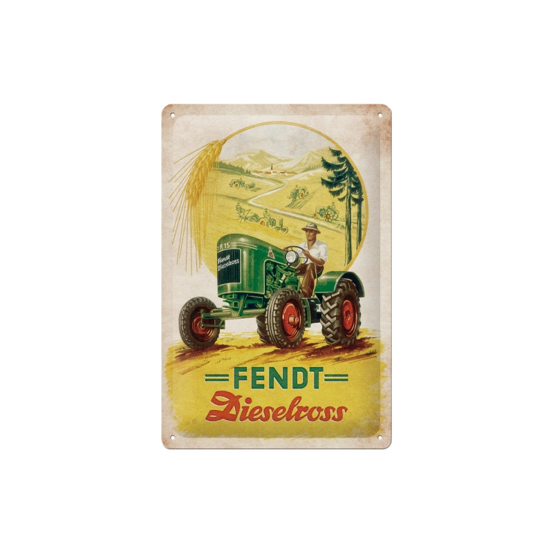 Fendt Dieselross Blechschild - Nostalgic-Art