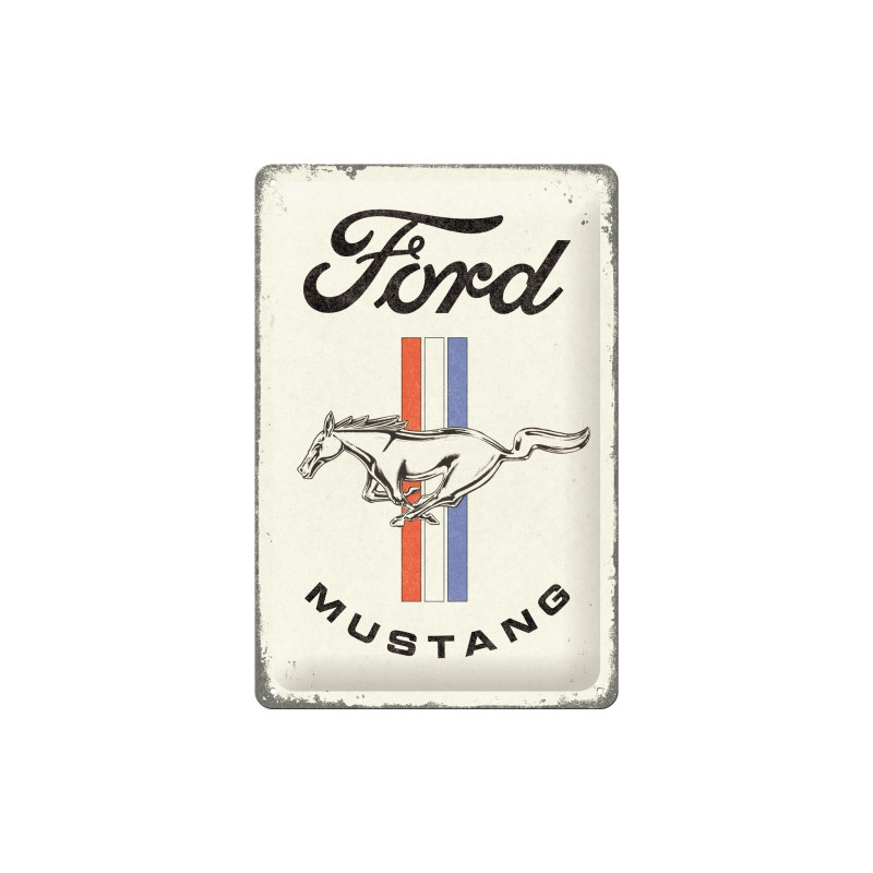 Ford Mustang Blechschild Horse & Stripes - Nostalgic-Art