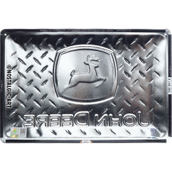 John Deere Blechschild Diamond Plate - Nostalgic-Art