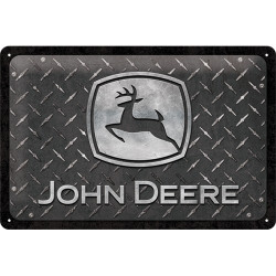 John Deere Blechschild Diamond Plate - Nostalgic-Art