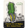 John Deere Blechschild Tractor & Animal Power - Nostalgic-Art