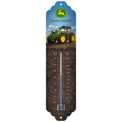 John Deere Thermometer mit Traktor 8370 R  - Nostalgic-Art