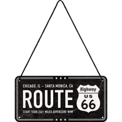 Route 66 Hängeschild Highway Black - Nostalgic-Art