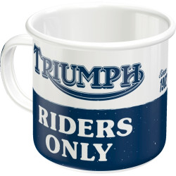Triumph Emaille-Becher Riders Only - Nostalgic-Art