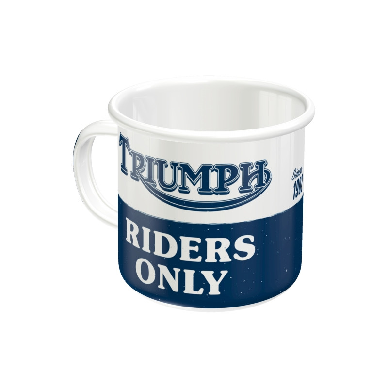 Triumph Emaille-Becher Riders Only - Nostalgic-Art