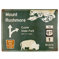 Blechschild Straßenschild Mount Rushmore