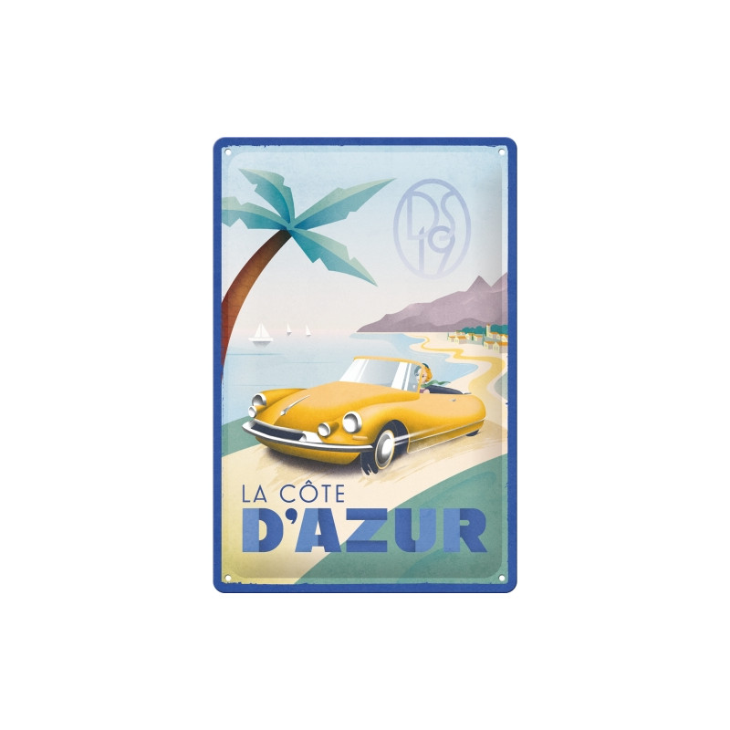 Citroen DS La Cote D'Azur Blechschild - Nostalgic-Art