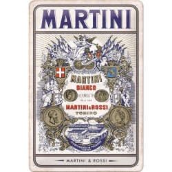 Martini Bianco Vermouth Blechschild - Nostalgic-Art