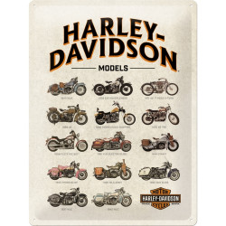 Harley-Davidson Blechschild Model Chart - Nostalgic-Art