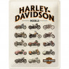 Harley-Davidson Blechschild Model Chart - Nostalgic-Art