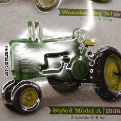 John Deere Modelle Blechschild Model Chart - Nostalgic-Art