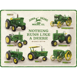 John Deere Modelle Blechschild Model Chart - Nostalgic-Art