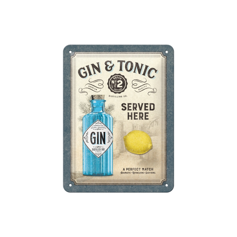 Gin & Tonic Blechschild - Nostalgic-Art