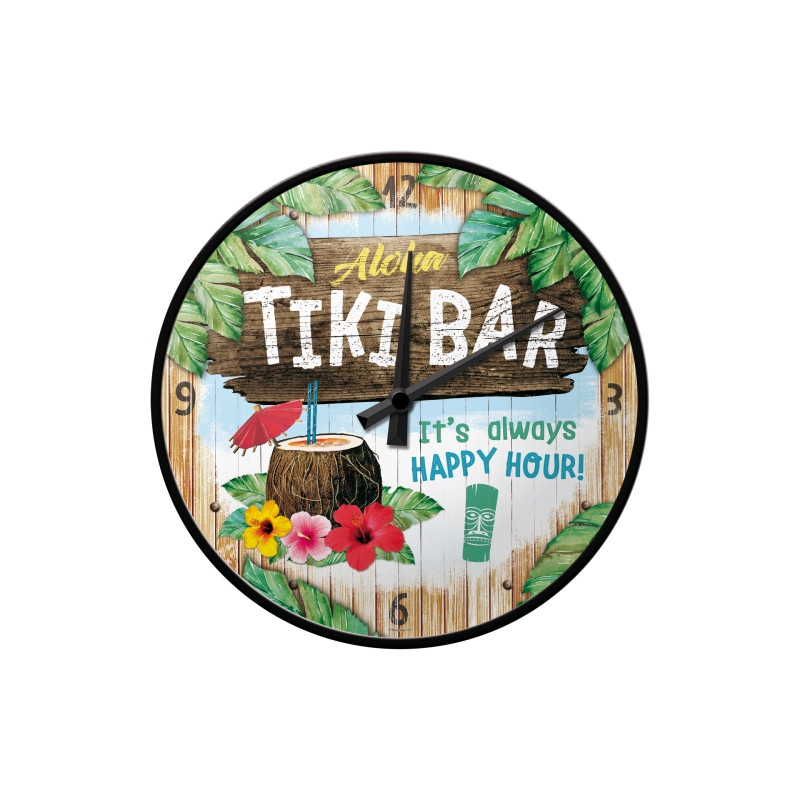 Tiki Bar Wanduhr - Nostalgic-Art