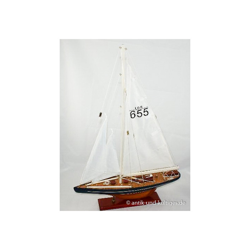 Schiffsmodell Segelboot Modellschiff aus Holz - 40 cm