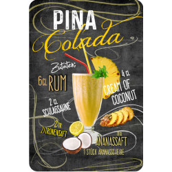 Blechschild Pina Colada