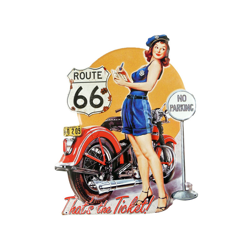 Blechschild Route 66 No Parking