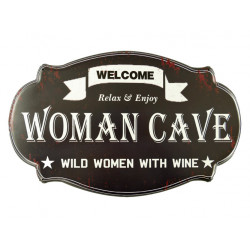 Blechschild Woman Cave