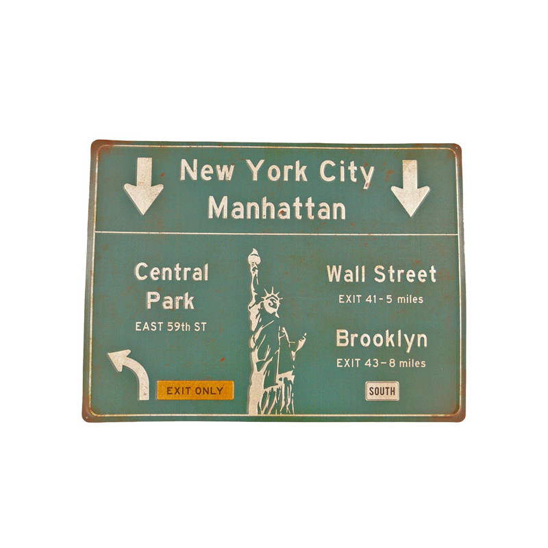 Blechschild Straßenschild New York