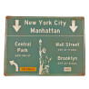 Blechschild Straßenschild New York