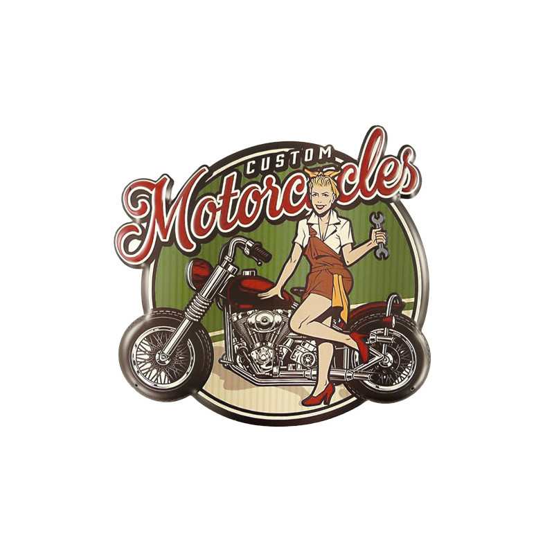 Blechschild Custom Motorcycle