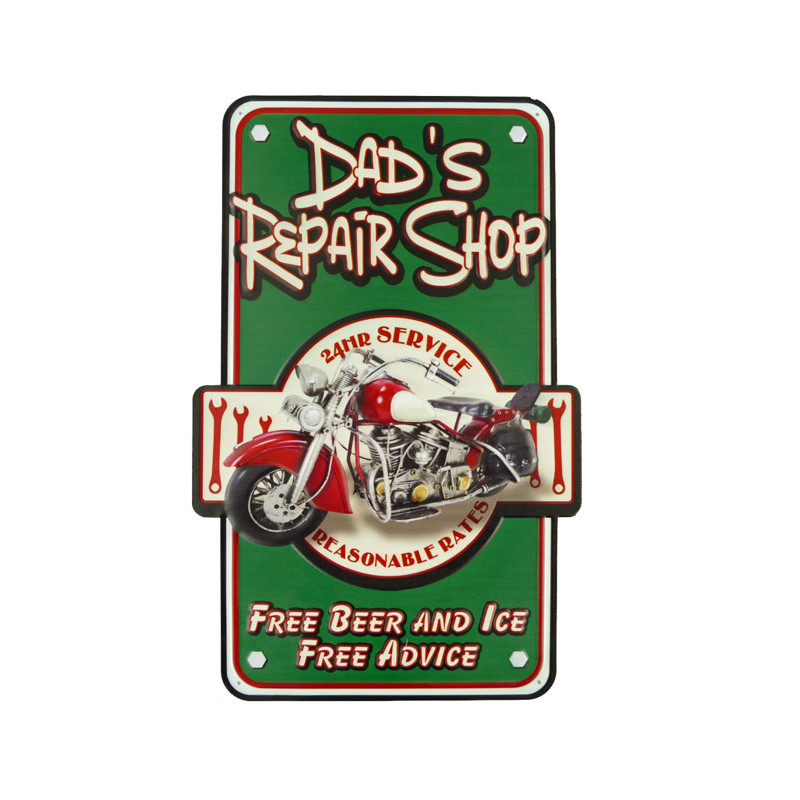 Blechschild Dads Repair Shop