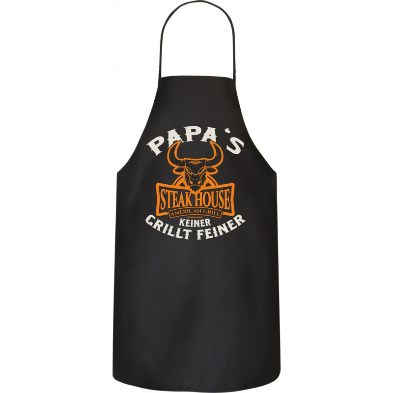 Grillschürze Papas Steakhouse Kochschürze - RAHMENLOS® Grillschürze Papas Steakhouse Kochschürze - RAHMENLOS®