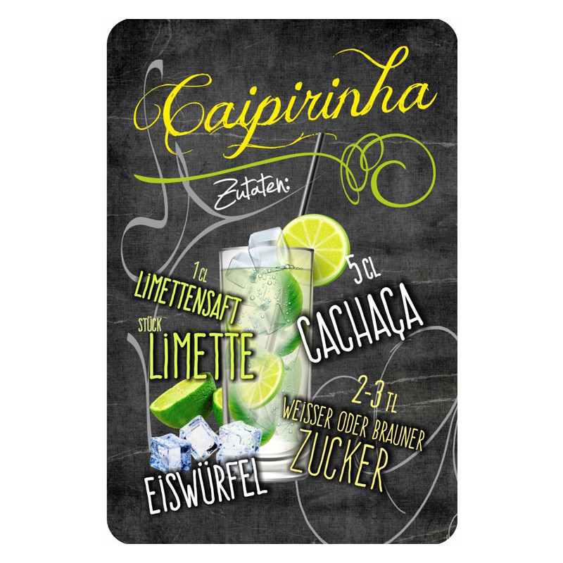 Blechschild Caipirinha