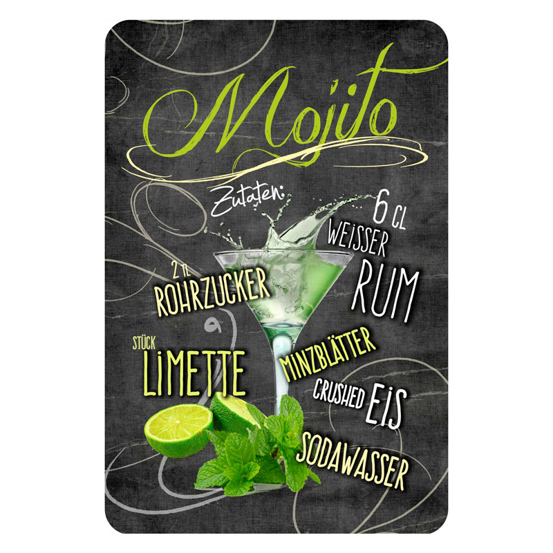 Blechschild Mojito