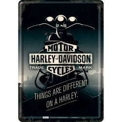 Harley-Davidson Blechpostkarte Things are Different - Nostalgic-Art