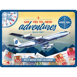 Pan Am Blechschild New Adventures - Nostalgic-Art