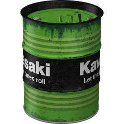 Kawasaki Spardose Ölfass - Nostalgic-Art