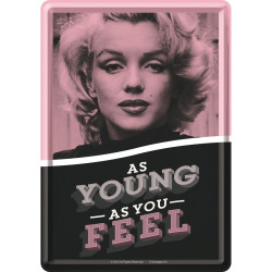 Marilyn Monroe Blechpostkarte As Young - Nostalgic-Art