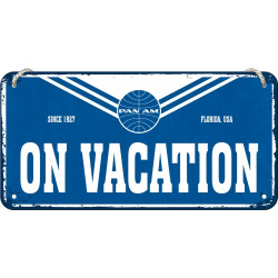 Pan Am Hängeschild On Vacation - Nostalgic-Art