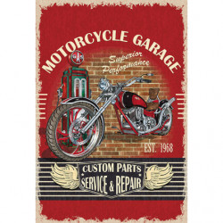 Blechschild Motorcycle Garage Motorrad
