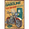 Blechschild Gasoline Full Service Motorrad