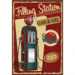 Blechschild Filling Station Tankstelle