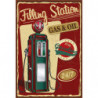 Blechschild Filling Station Tankstelle
