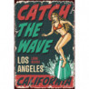 Blechschild Surfing Pin Up Girl Los Angeles
